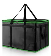XXXL Insulated Food Delivery Bag - Reusable Thermal Cooler Grocery Bags for Doordash Catering, Pi...