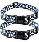 RoseYouth [ 2 Pieces ] Adjustable Soft Dog Collars for Small Dogs Cute Patterns for XS Small Medi...