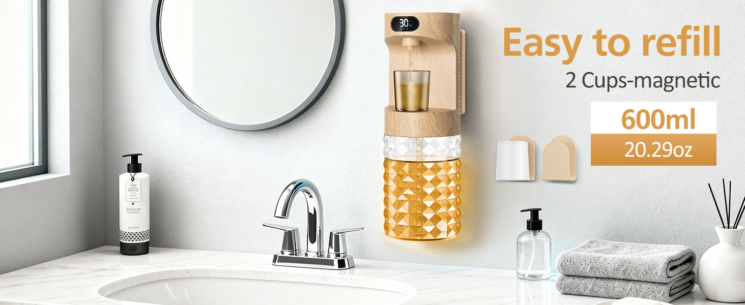 Automatic mouth wash dispenser