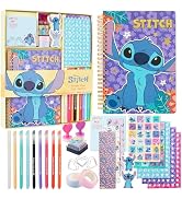 Get Trend Disney Stitch DIY Journal Kit for Kids with Notebook Stickers Pens Erasers Bookmarks St...