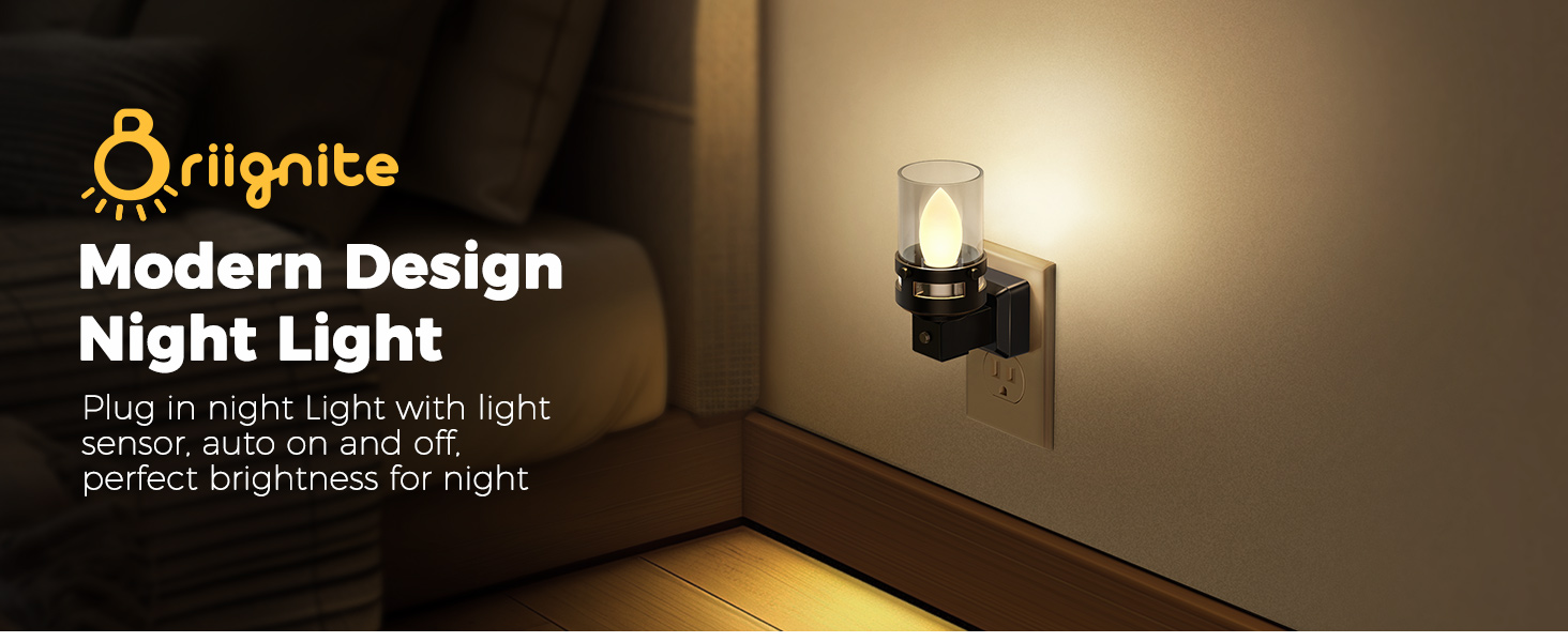 candle night light plug in led flameless candle warm white 3000k