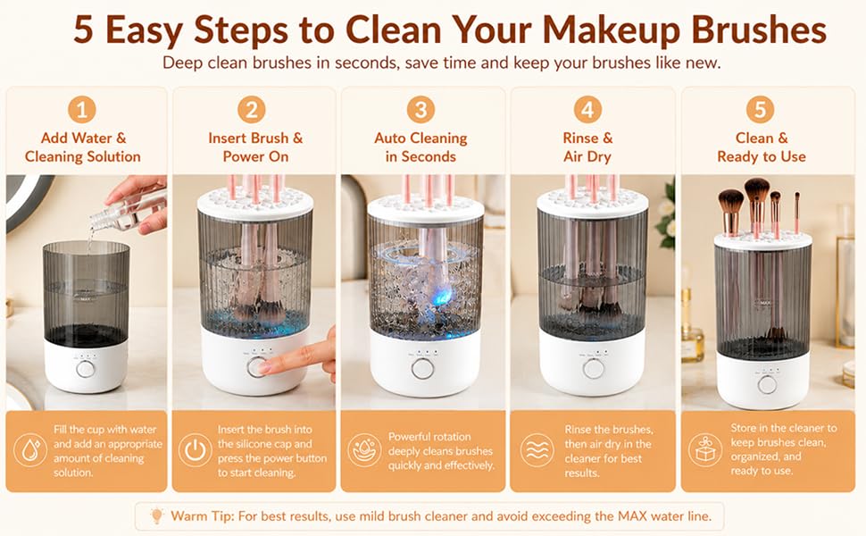 Clean makeup brushes in 5 simple steps