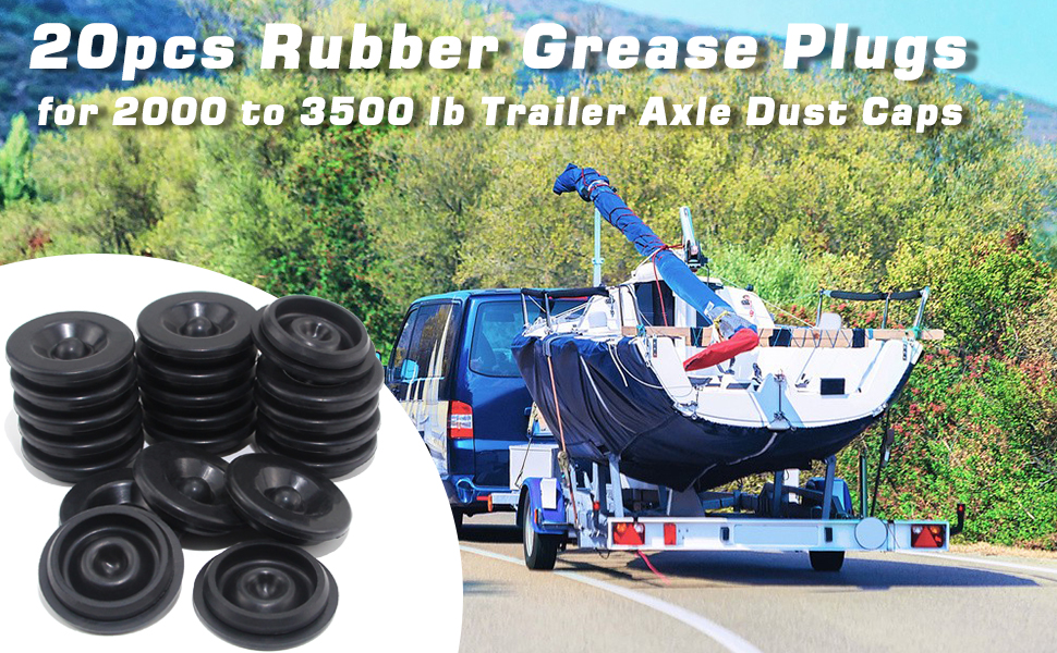 20pcs Trailer Axle Dust Cover rubber plugs