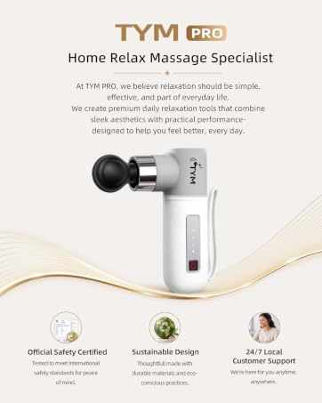 Percussion Massage Gun Deep Tissue, 4 Heads, Mini Muscle Massager