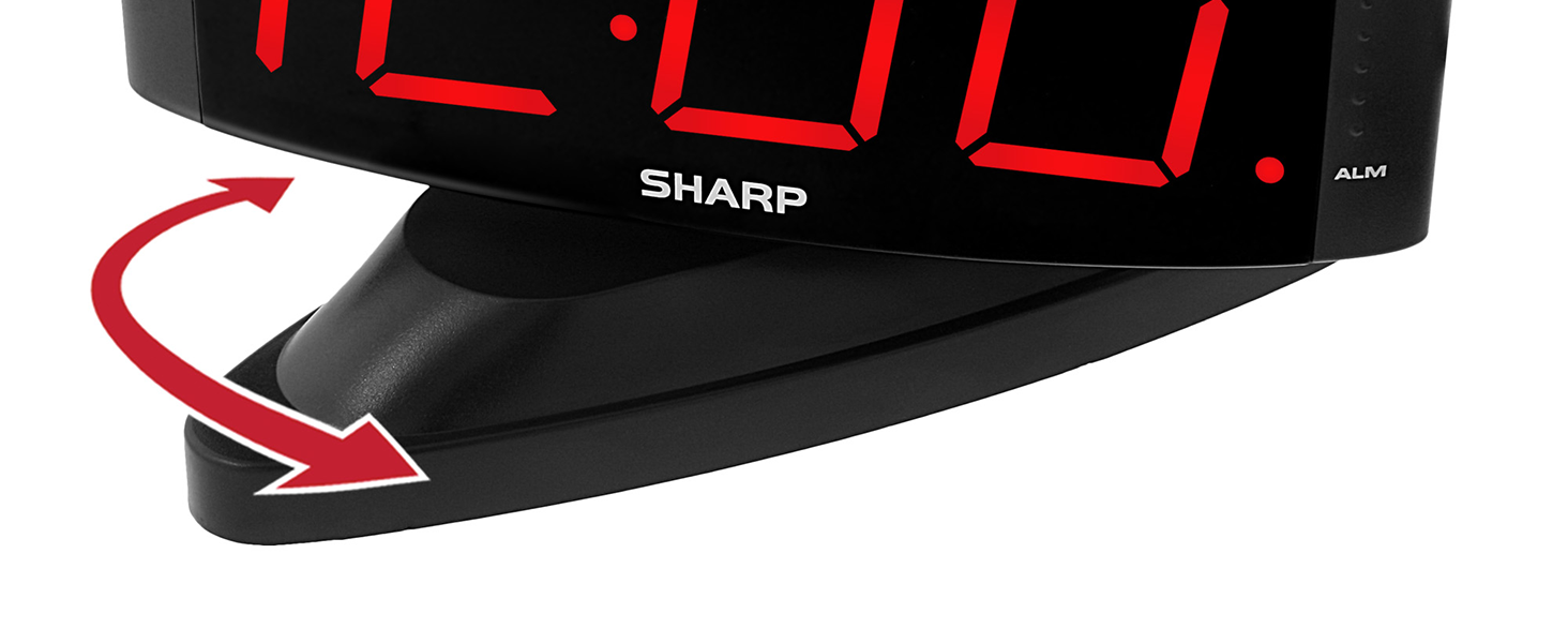 Easy Set Alarm &amp;amp; Snooze swivel base easy to see and read