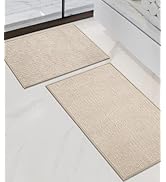 chakme Bathroom Rug Sets 2 Piece, Ultra Thin Bath Rug Set Quick Dry Bath Mat, Absorbent Bath Mat ...
