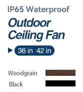 Amico 42 Inch Outdoor Ceiling Fans with Lights for Patios, IP65 Waterproof Gazebo Fan Remote Cont...