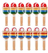 Cididu 12 Pcs Wooden Catch Ball Game, Mini Wood Ball Catching with String Cup, Vintage Catch Toys...