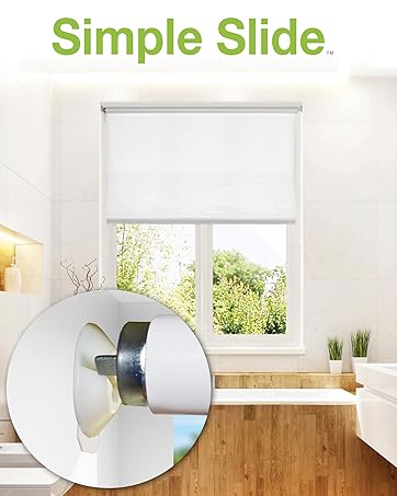 Simple slide roller shade brackets are easy to install with no tools, just peel and stick it on