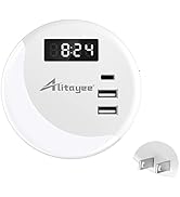 LED Night Light,Alitayee Night Lights Plug Into Wall,Smart Light Sensor Nightlight with USB C Cha...