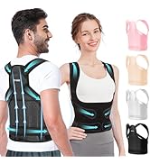 Fit Geno Back Brace Posture Corrector for Women and Men, Shoulder Straightener, Adjustable Full B...