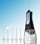 Water Dental Flosser Cordless for Teeth Cleaning 300ML Dental Oral Irrigator 3 Modes 5 Tips