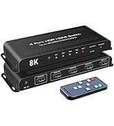 NEWCARE HDMI 2.1 Switch 4K 120Hz HDMI Switcher 4 in 1 Out