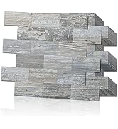 LONGKING 10-Sheet Peel and Stick Backsplash for Kitchen, PVC Stick on Tile for Bathroom Vanities,...