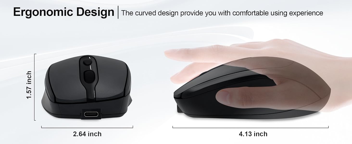ergonomic mouse silent mouse pc mouse quiet mouse wireless optical mouse bluetooth mouse for tablet