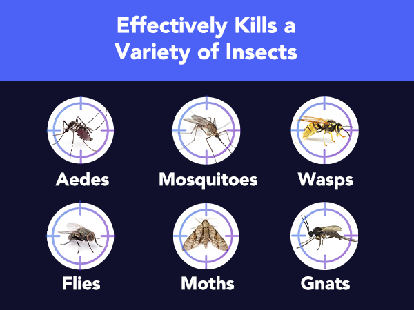 Aspectek bug zapper kills mosquitoes, flies, gnats, moths, wasps, and other flying insects