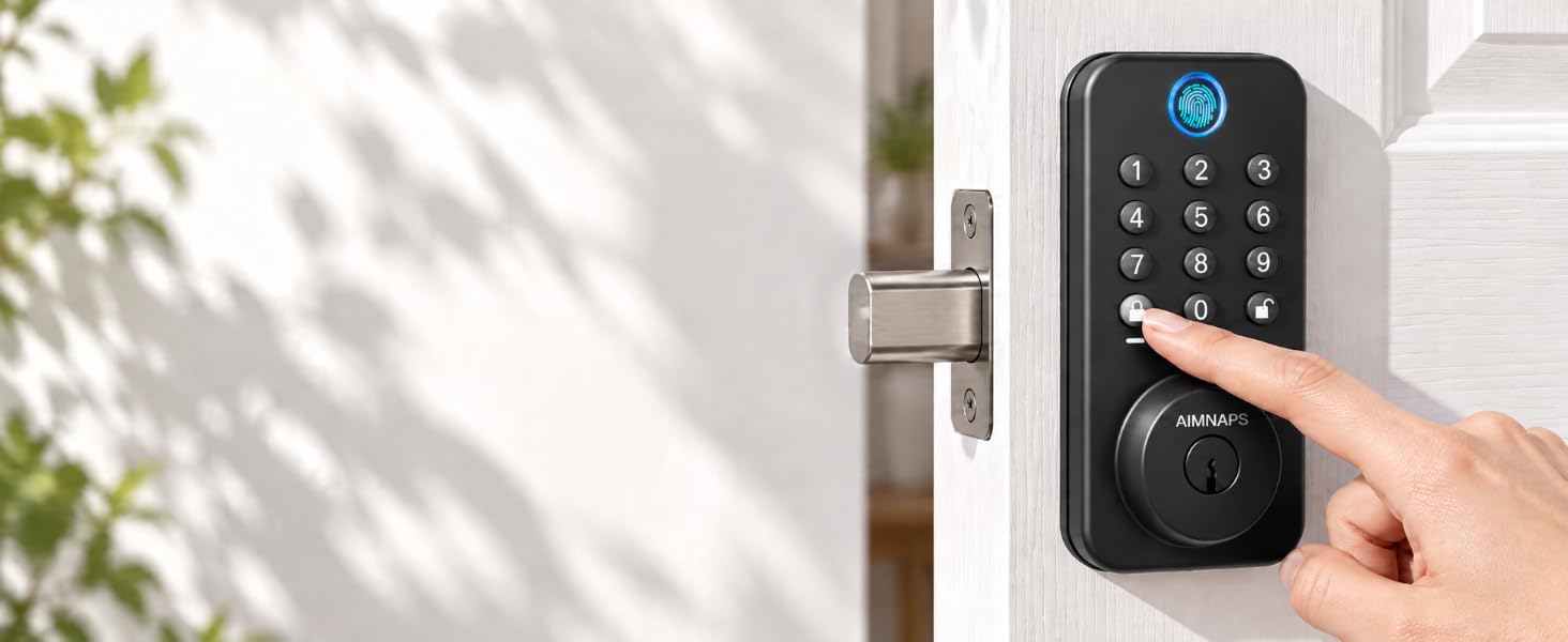keypad deadbolt lock with one touch button instant locking feature