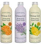 Grove Co. Hydrating Gel Hand Soap Refills (3 x 13 Fl Oz) Plastic-Free Liquid Hands Cleaner Refill...