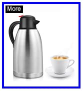 Yummy Sam Thermal Coffee Carafe Stainless Steel 68oz(2 Lifter) Double Walled Vacuum Coffee Thermo...