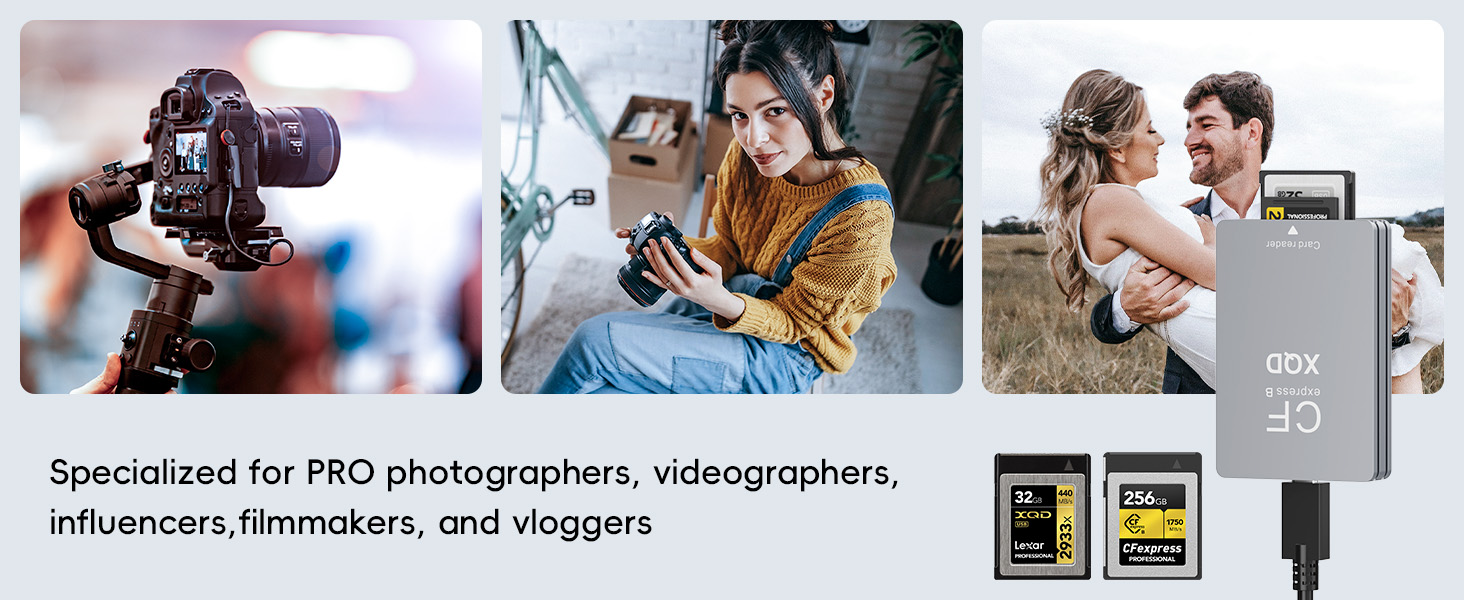 xqd card reader express reader