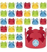 Hygloss Products Paper Crowns for Kids to Decorate, 24 per Pack, Bright Color Crown for Birthdays...