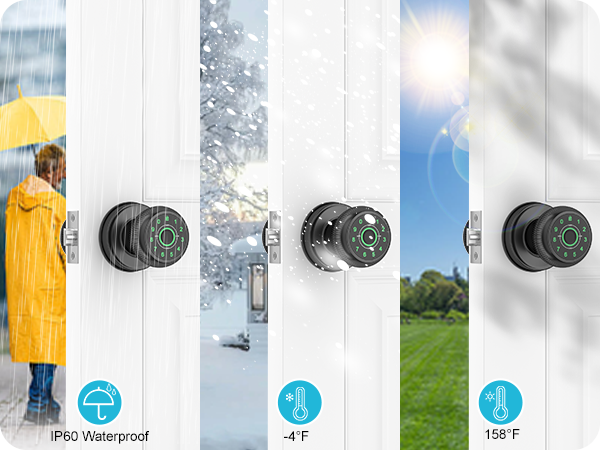 Keyless Bedroom Door Knob Any Weather