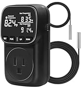 COMYAN Temperature Controlled Outlet , 15A/1800W Digital Thermostat Outlet, Cyclic Timing/Countdo...