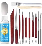 14PCS Clay Sculpting Tools, Complete Pottery Tools with Ergonomic Handles &amp; 1.7FL OZ Air Dry Clay...