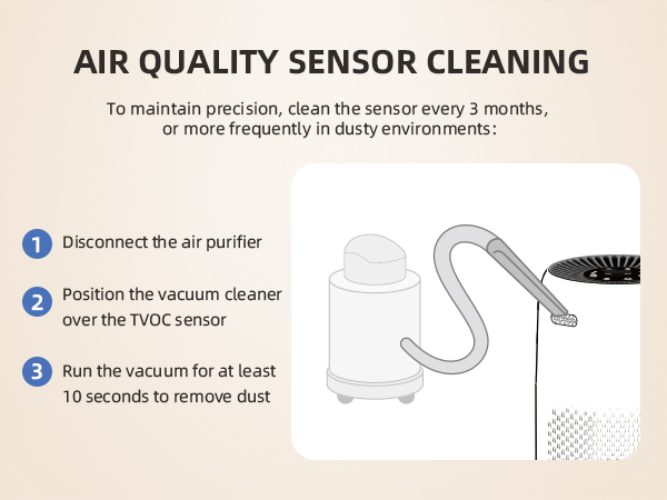 Air quality sensor cleaning