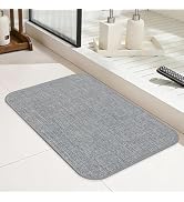 Yinglay Bathroom Rugs Mat Non Slip 24" x 16", Ultra Thin Small Bath Mat Quick Drying Absorbent Fl...