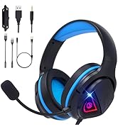 Mormoque H20 Stereo Gaming Headset with Adapter Kit-Includes 3.5mm,USB-C,USB-A,PC Splitter,for PC...