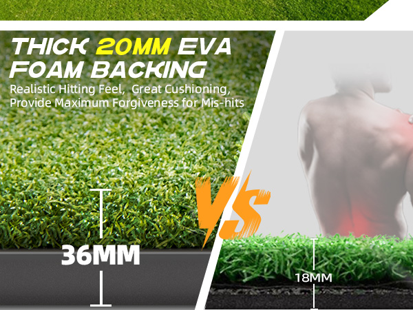 36MM GOLF HITTING MAT PRACTICE FOR OUTDOOR INDOOR 5X4FT