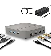 USB C Docking Station Dual Monitor 4K@60Hz or Single 8K@30Hz with 2 HDMI for Windows Laptops,11-i...
