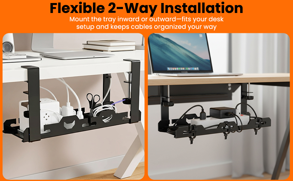Computer Cord Storage Clamp On Under Desk Shelf Cable Management Solution Wire Concealer Box Ideas