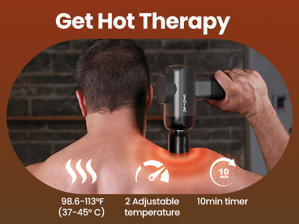 Bob and Brad X6 Pro Max Massage Gun with Heat-Cold and Metal Head Therapy