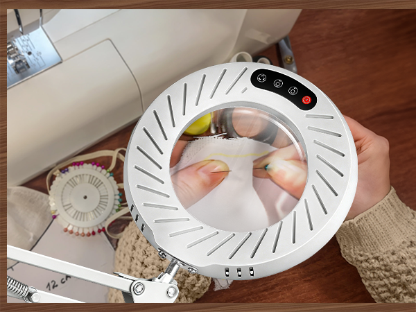 magnifying glass with light