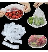 Fresh Keeping Bags 200pcs with Elastic Disposable Shrinkable Food Storage Covers for Kitchen Bowl...