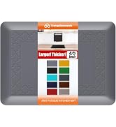 TranquilMoments 4/5 Inch Thicker Kitchen Mats for Floor Non-Slip Anti Fatigue Comfort Mat Waterpr...