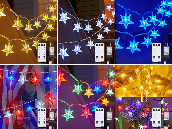 33 ft 100 LED Star Fairy String Lights