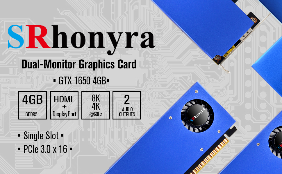 グラフィックボード・グラボ・ビデオカード SRhonyra(Songrey) GTX1650 4GB 1slot Amazon | SRhonyra GTX 1650 ロープロファイル 4GB グラフィック