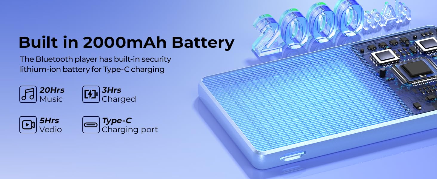MP3 Player with Bluetooth and WiFi, Android MP3 Player with Spotify, MP4 Player