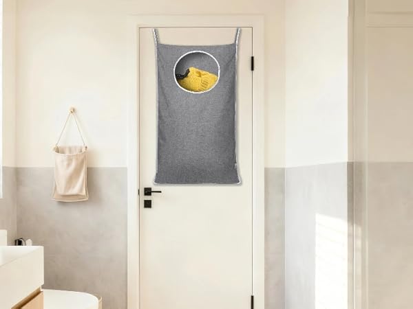 KEEPJOY Hanging Laundry Hamper Bag-grey