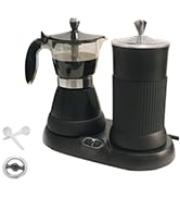 DITOSH All-Round Coffee Companion Electric Moka Pot &amp; Milk Frother 2-in-1 Machine Aluminium Mater...