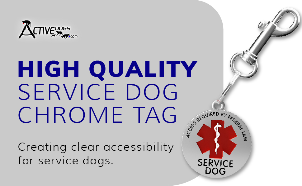 service dog chrome tag