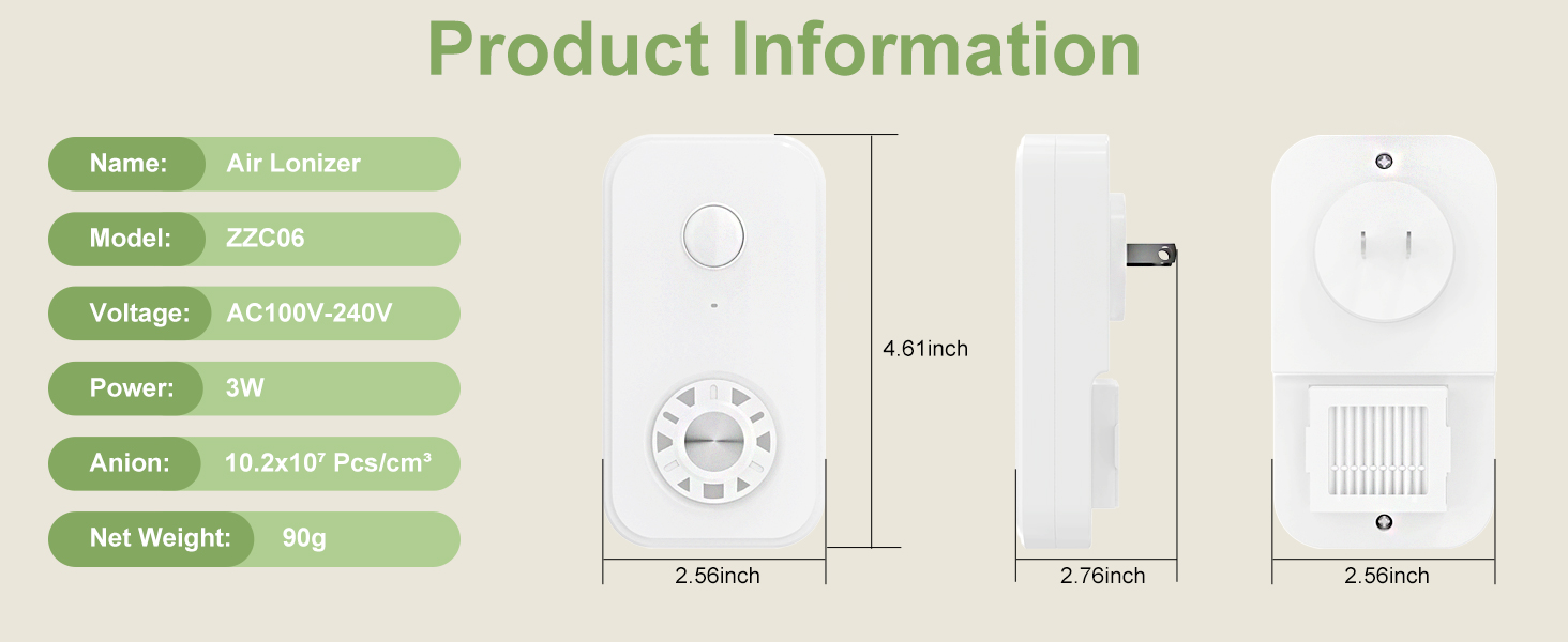 Plug In Ionizer Air Purifier