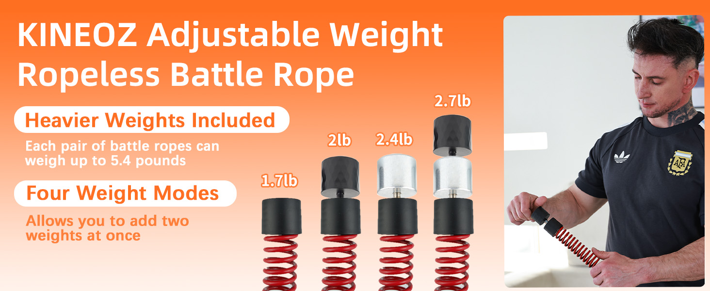Adjustable Weight Ropeless Battle Rope