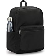 ZORFIN Black Backpack for School Work Travel: Lightweight Boys and Girls Bookbag - Casual Backpac...