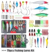 EXAURAFELIS Fishing Lures Set Fish Lure kit for Bass Trout Salmon Freshwater Fish Tackle kit Incl...