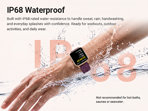 smart watch for android phones with IP68 Waterproof