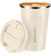 CS COSDDI 12 oz Stainless Steel Vacuum Insulated Tumbler - Coffee Travel Mug Spill Proof with Lid...